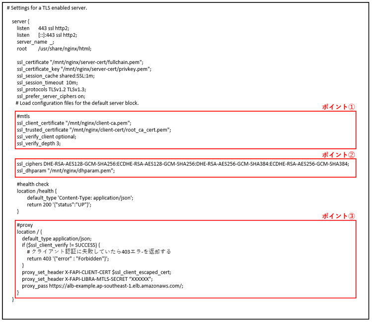NGINXの設定例